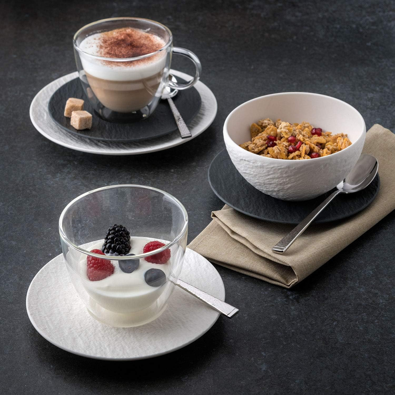 Rock Blanc Bread & Butter Plates – Set of 3, 6.25 In, White