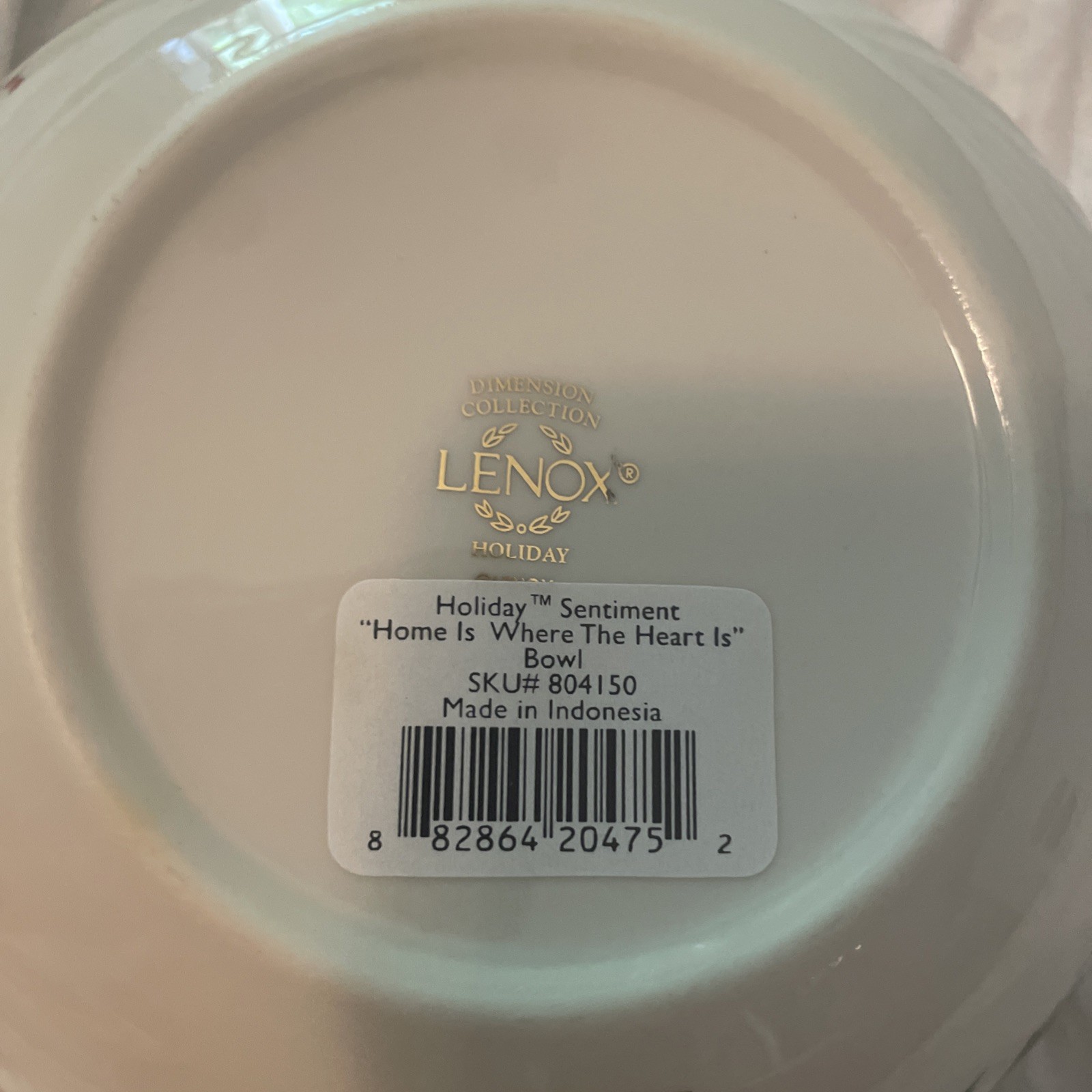 Lenox HOLIDAY Home Is Where The Heart Is Christmas Bowl W Box #804150 7″ X 3″