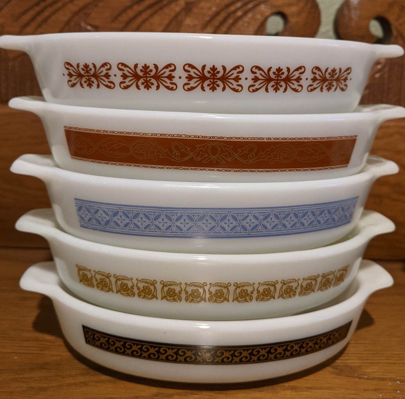 Set of 10~ Pyrex 700 Au Gratin Pixie Dish Stands Slstands No dishes included htf