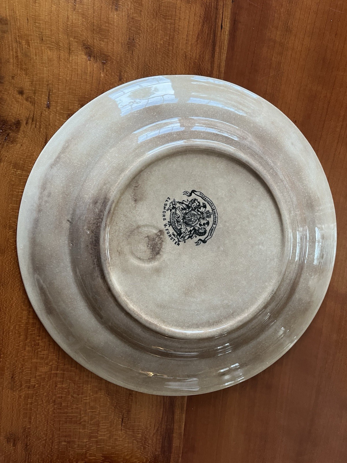 Elsmore And Forster Ironstone China Wheat Plates Lot Of 3