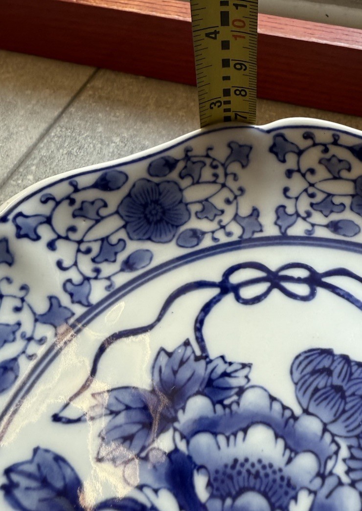 Blue White Porcelain Centerpiece Pedestal Footed Bowl Tazza Dish Floral Pattern