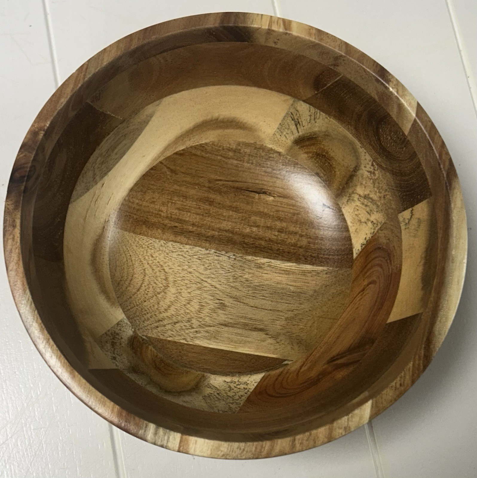 Lipper International Wood Serving Bowl Made In Vietnam 7”