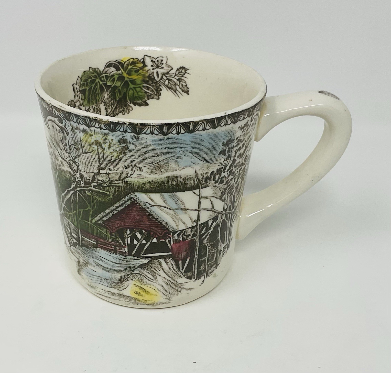 Johnson Brothers The Friendly Village Coffee Mug Cup Covered Bridge England
