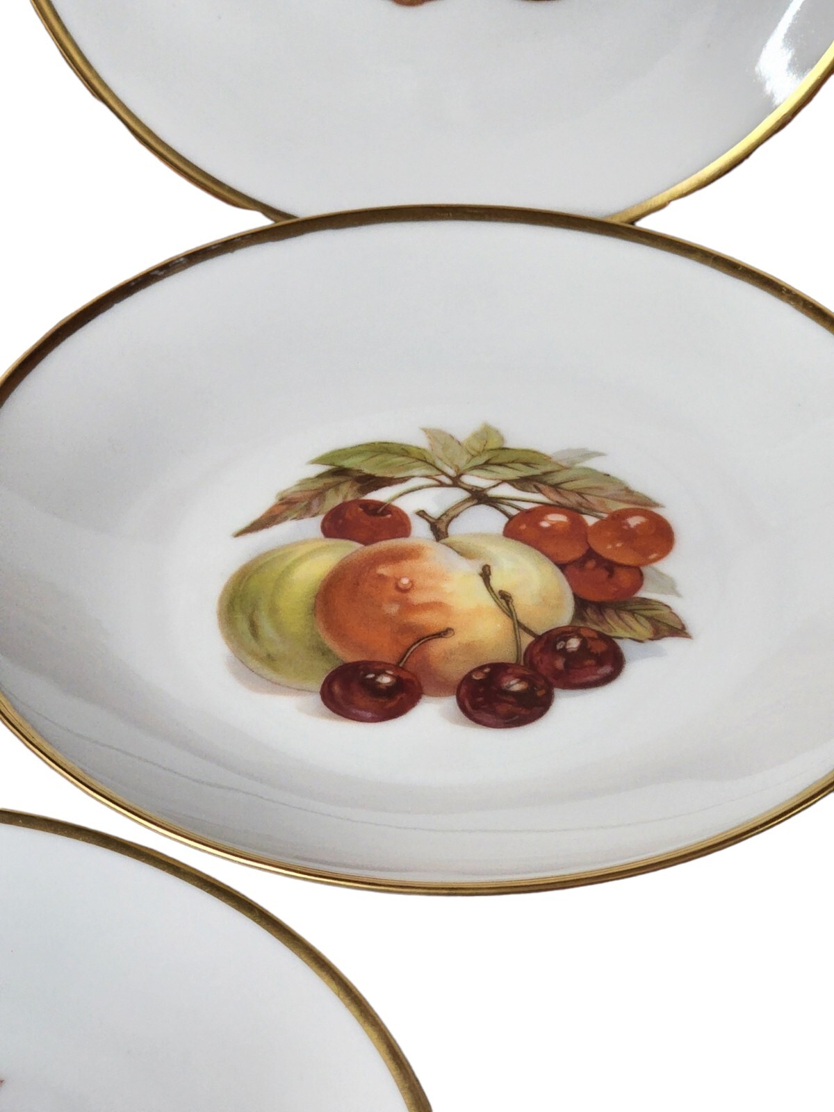 Alboth & Kaiser Fruit Plates Bavaria 6.5 in Set Of 5 Vintage Farmhouse Decore