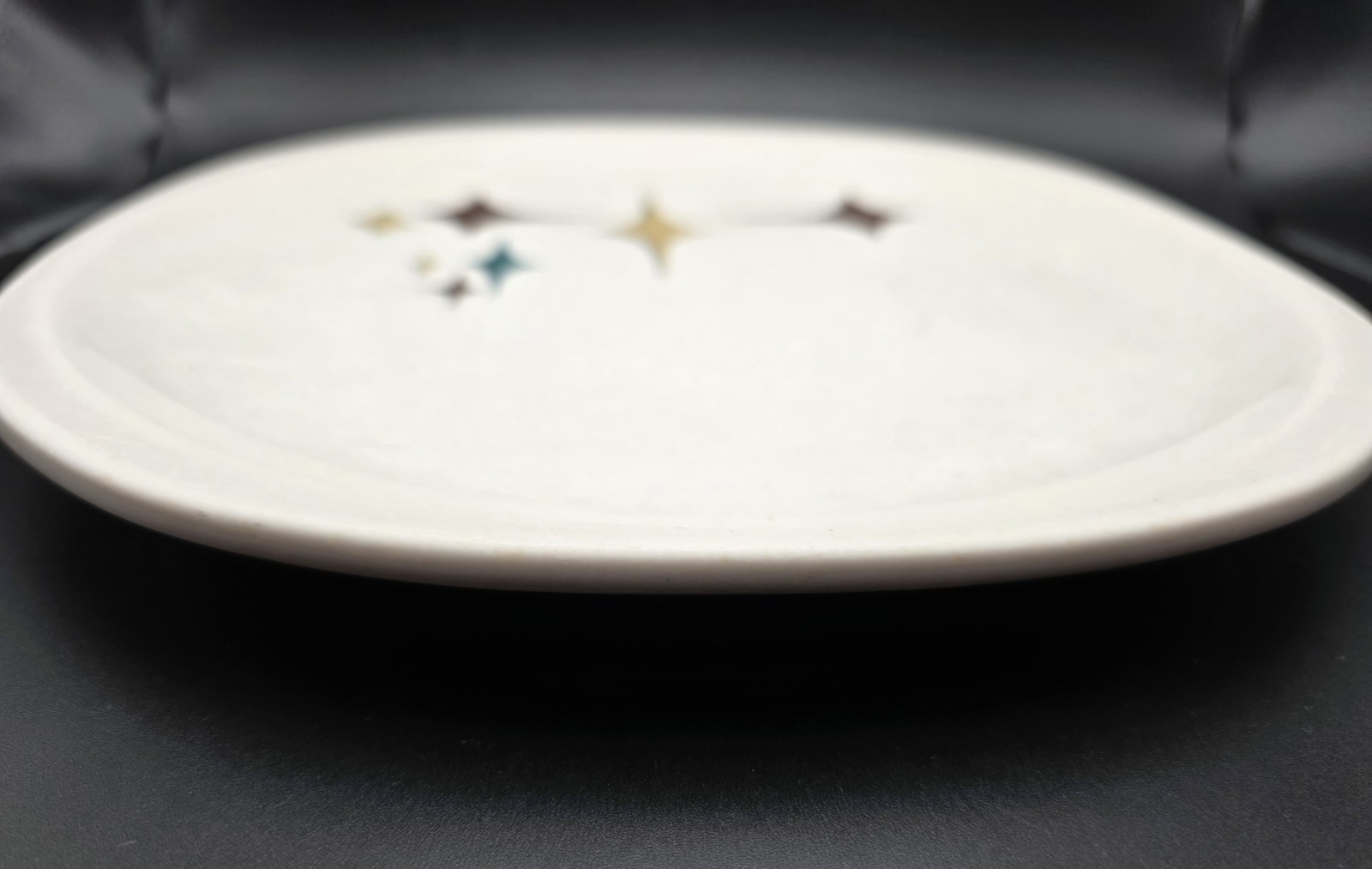 SYRACUSE JUBILEE TRENDS STARS 10 1/4″ DINNER PLATE Starburst Atomic Mid Century