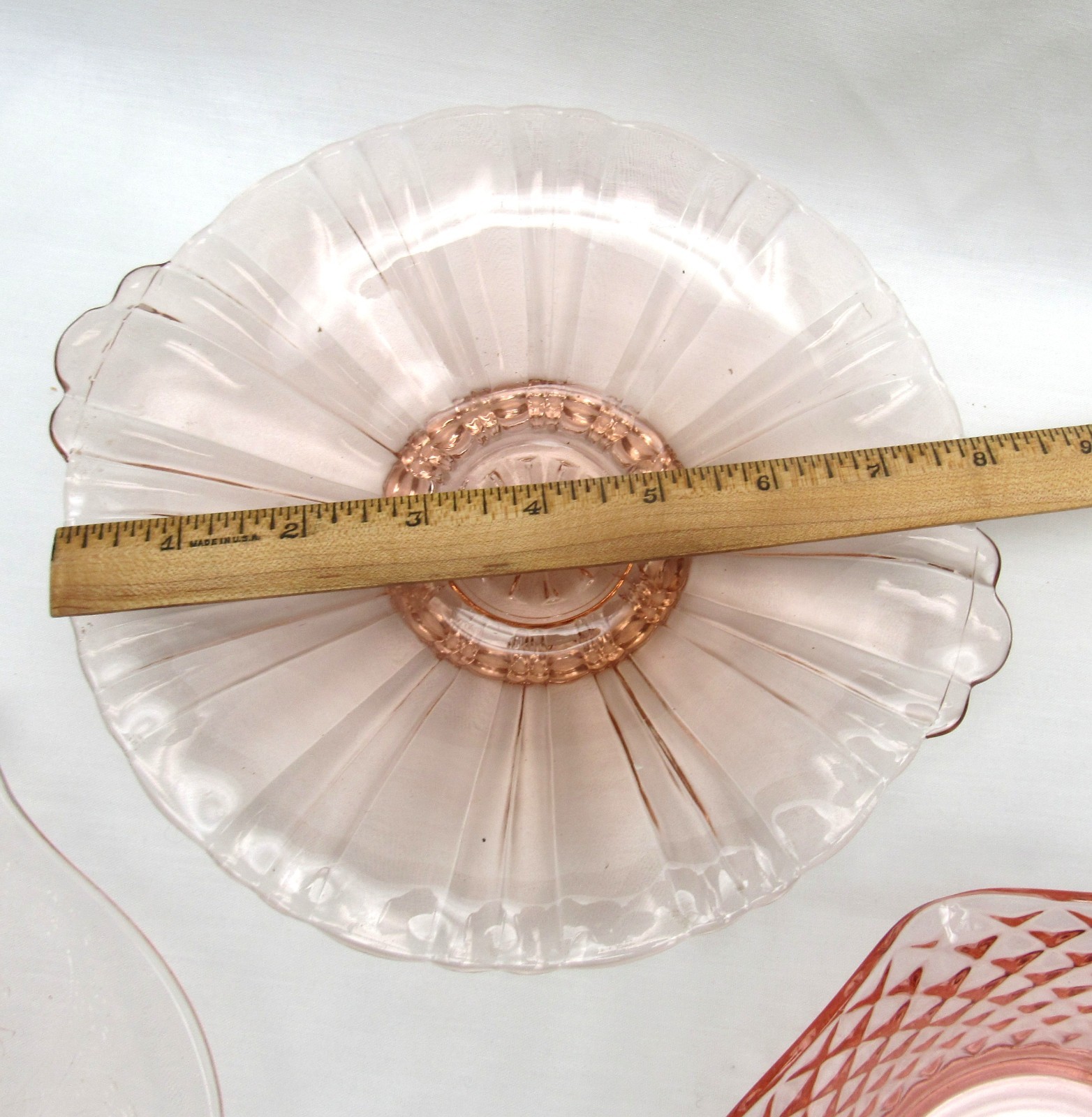 Vtg Mixed Lot of Pink Depression glass Dishes MacBeth-Evans Lancaster Imperial