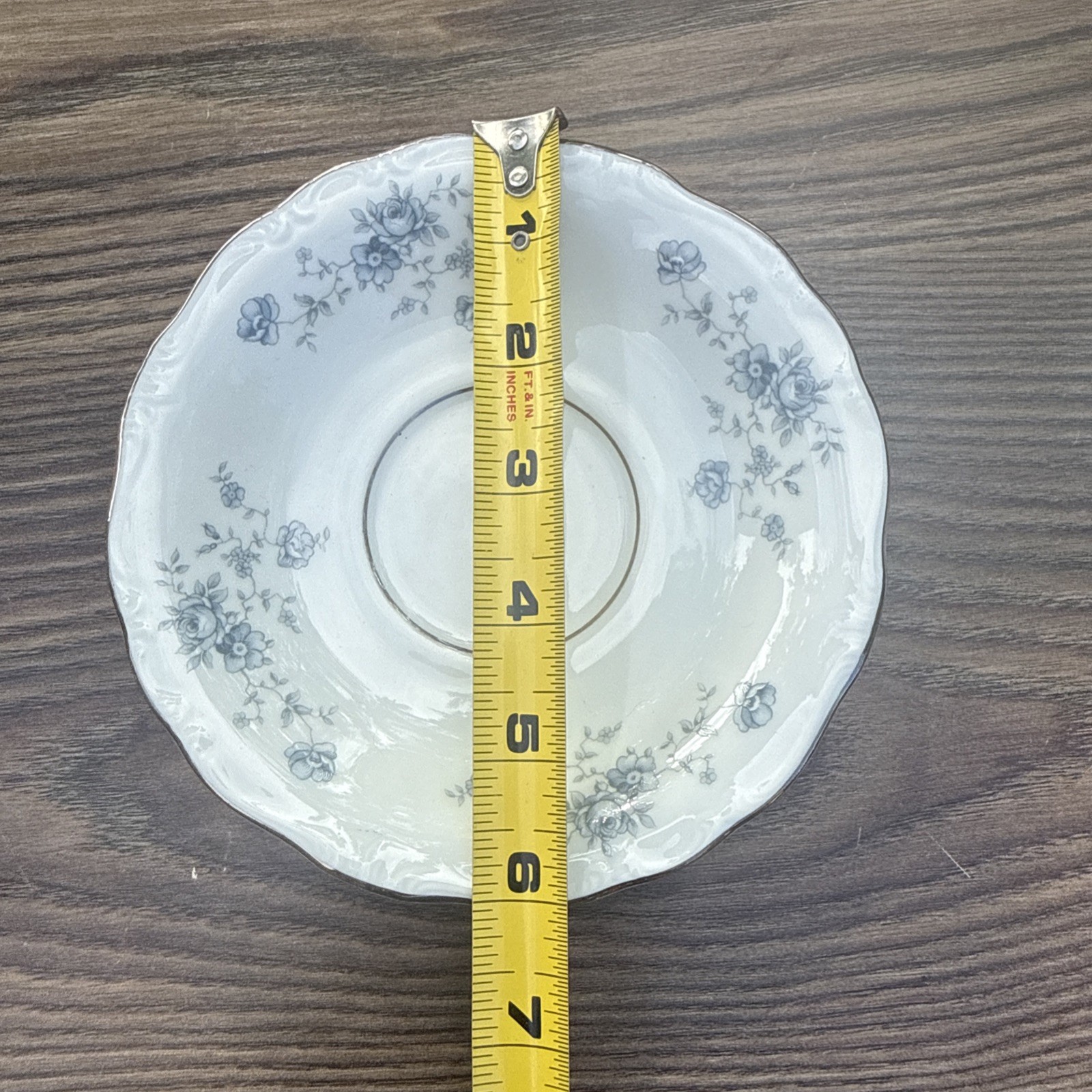 Johann Haviland Blue Garland Footed Tea Cup & Saucer Bavaria Germany Set of 2