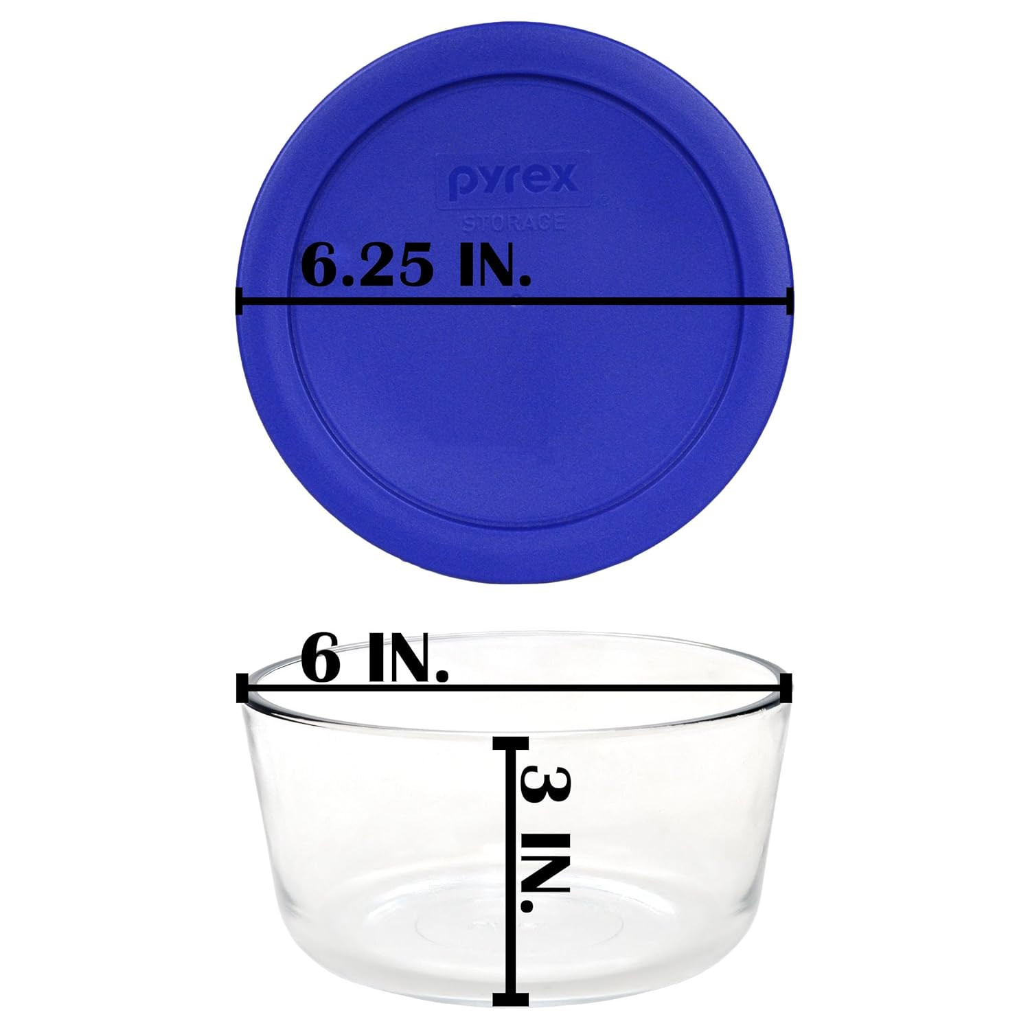 4-Pack 4-Cup Glass Bowls with Cadet Blue Lids – Meal Prep & Food Storage
