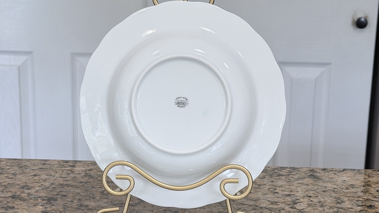 Vintage Danish Design Atelier Pink Floral Gold Trim Rim Soup Bowls Set of 3-9”