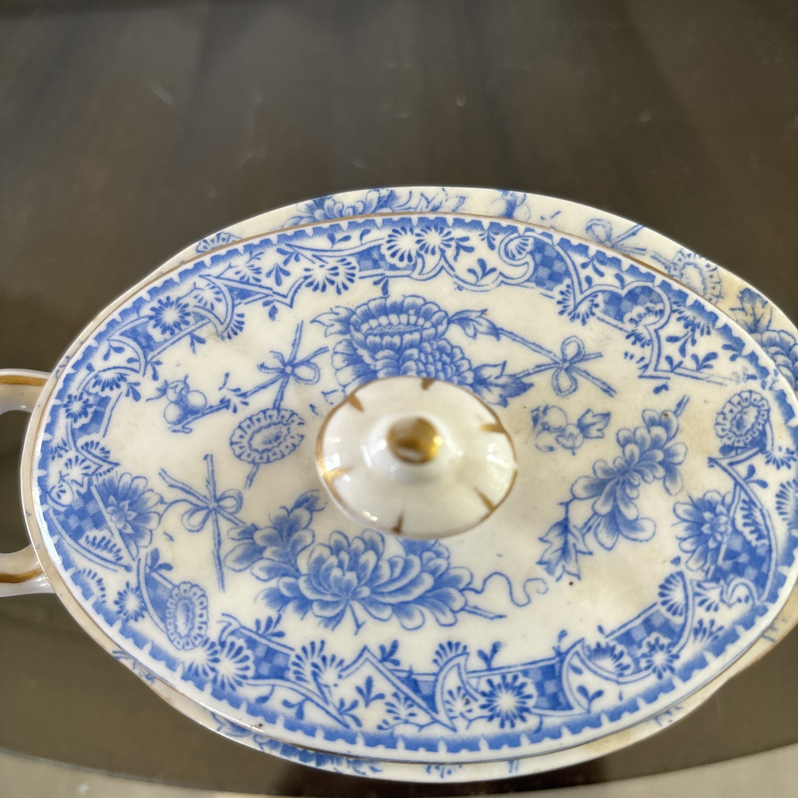 Minton Melton Pattern Blue Transferware Pieces