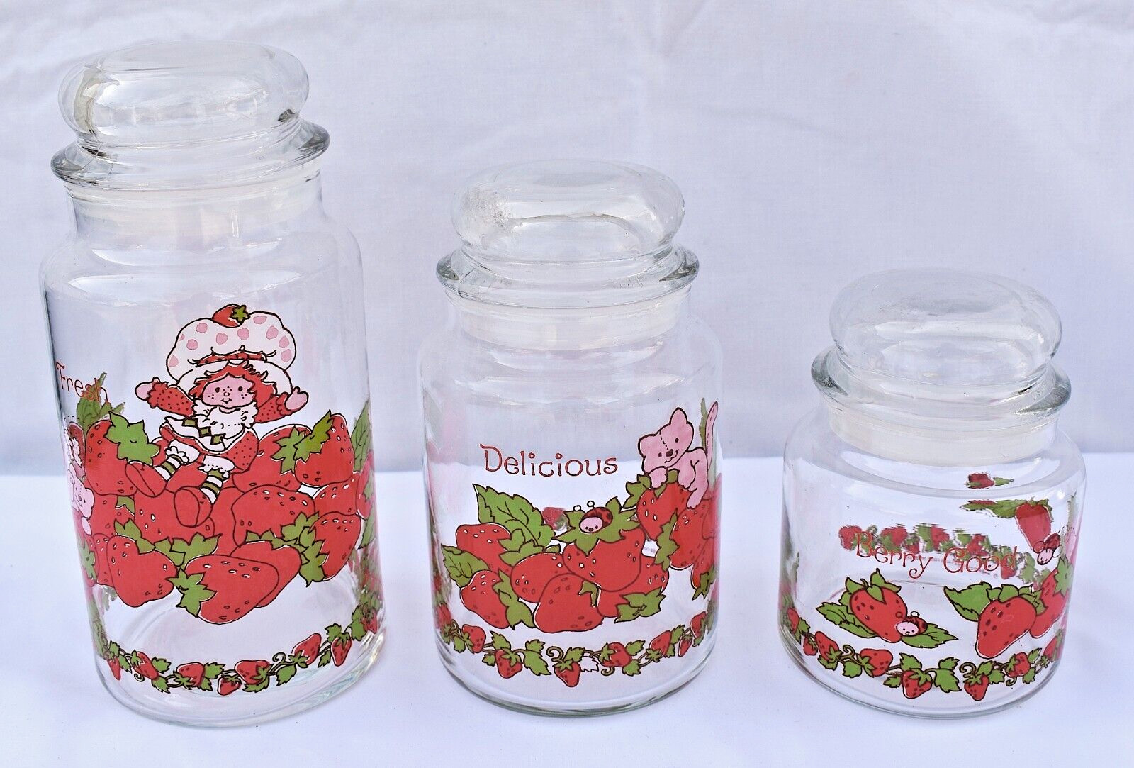 American Greetings Corp – STRAWBERRY SHORTCAKE – Set of 3 – CANISTERS