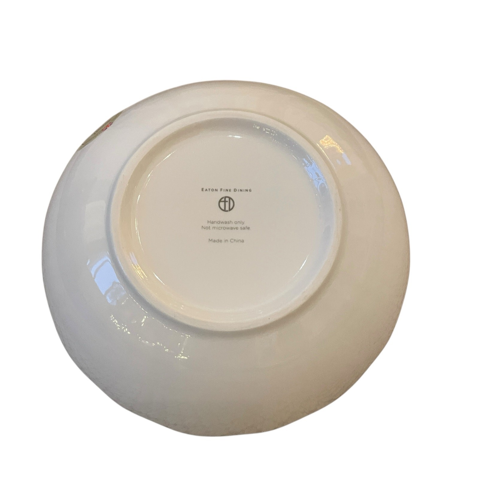 Eaton Fine Dining Porcelain 8.5in Pasta Bowl Set of 4 Aubrey White Gold Trim New