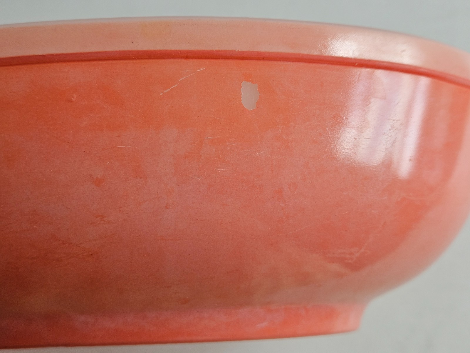 Vintage Glasbake Milk Glass J-2274 1 Qt. Salmon Pink Casserole Dish