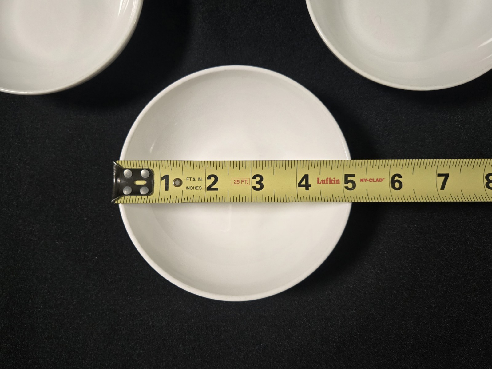 VTG Centura by Corning Set of 3 White Coupe Fruit Dessert Sauce 5 1/4″ Bowls