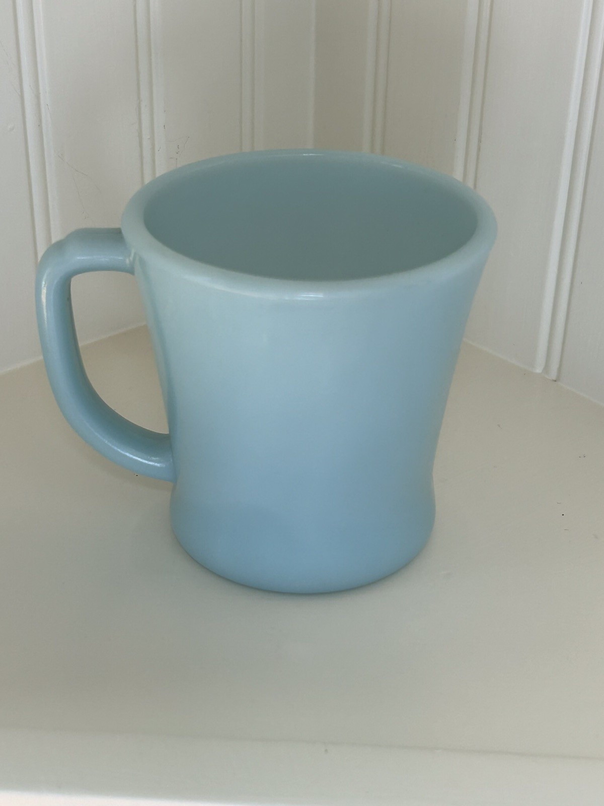 Vintage Fire King Turquoise 8 Ounce D Handled Mug 1956-1959
