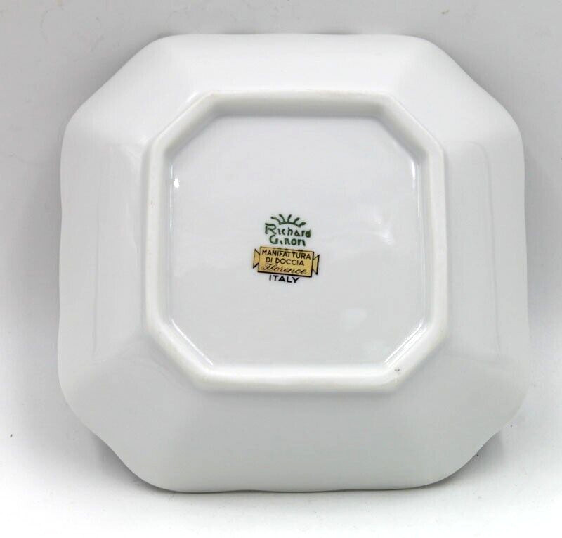 Richard Ginori China Italian Fruits Square Relish Fruit Dessert Bowl (s) 4 5/8”
