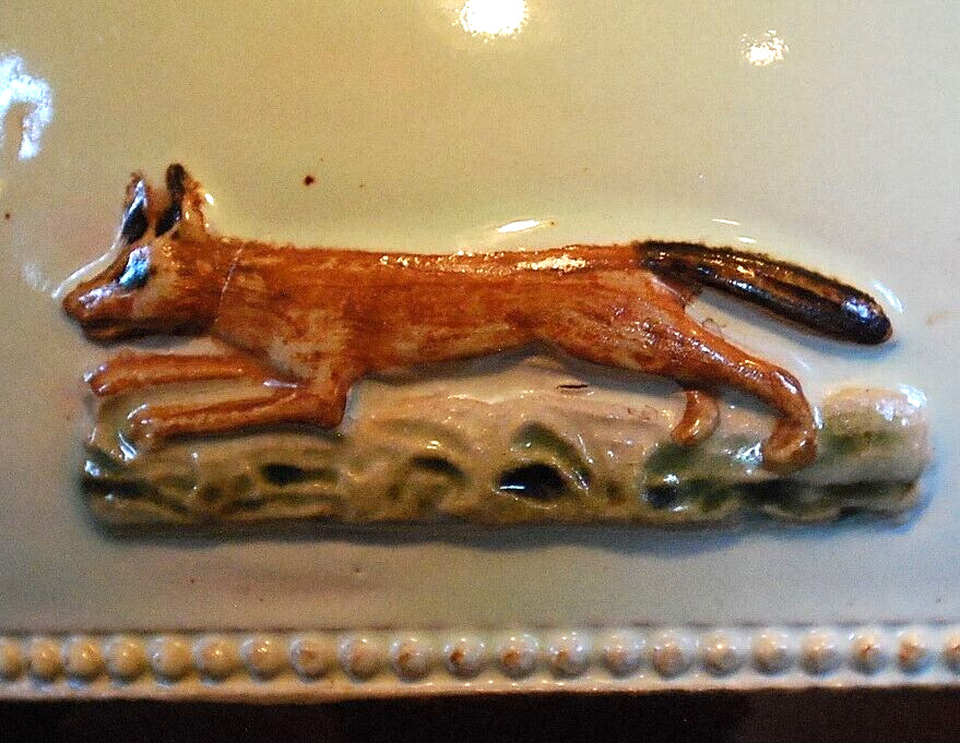 Vtg 1930’S BOURNE DENBY DERBY POTTERY FOX HUNT Creamer/Pitcher England 4″ Glazed