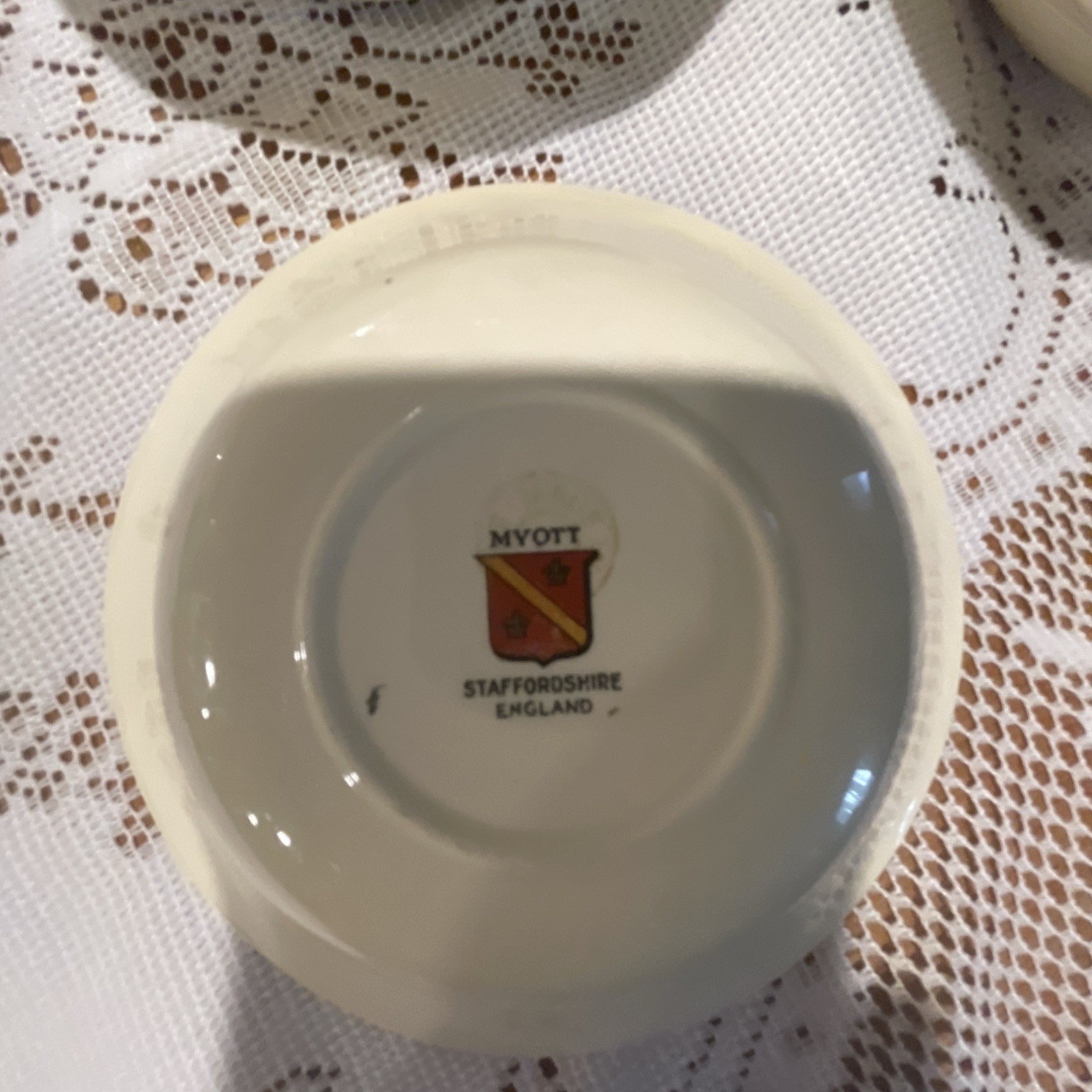 myott staffordshire england china 5in. Wide 1in.high Round