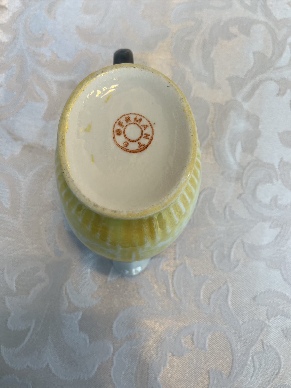Vintage Schumann Sugar Bowl with Lid And Creamer Marked 16 Germany See Picture