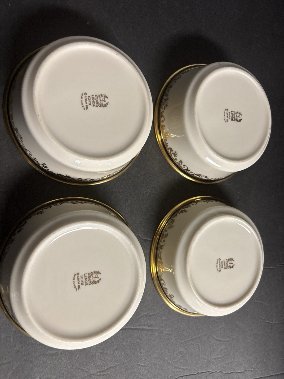 Lenox Eclipse Set of 4 Cereal/fruit Bowls 5 1/4″ – Mint unused lot 3