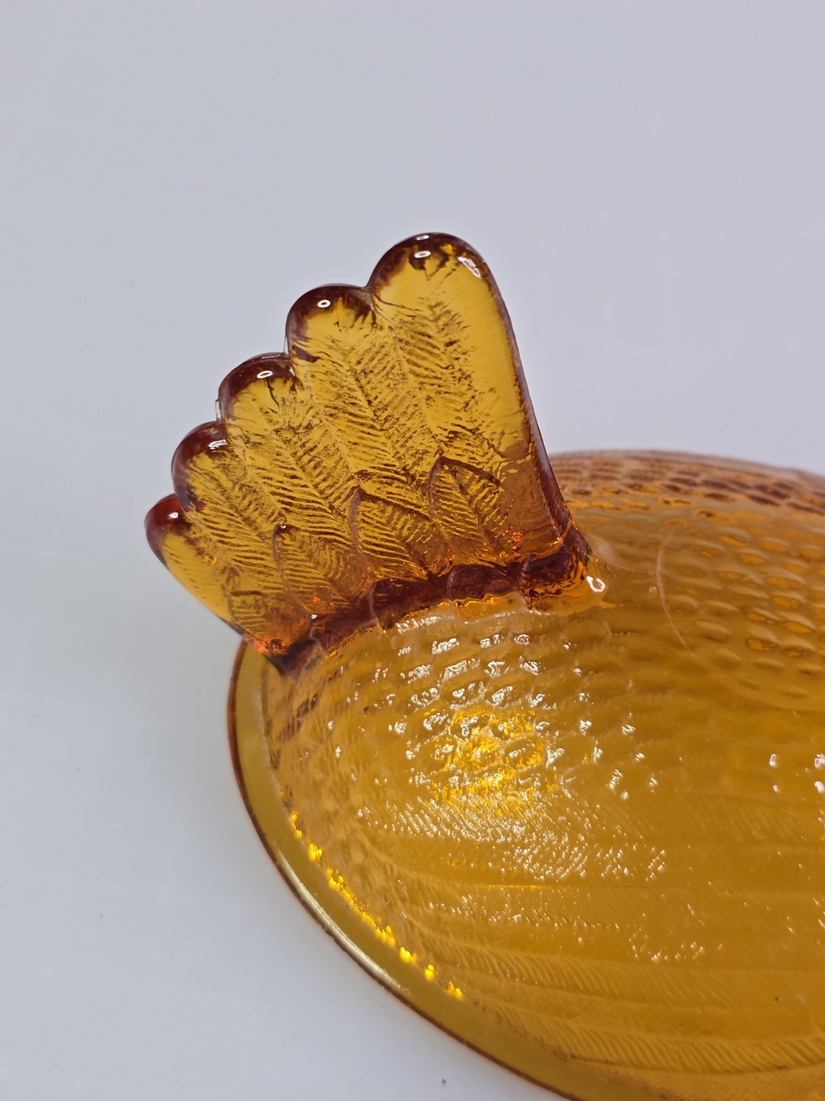 VTG Indiana Glass Amber Golden Hen On A Nest Candy Dish EXCELLENT LOOK !! GIFT !