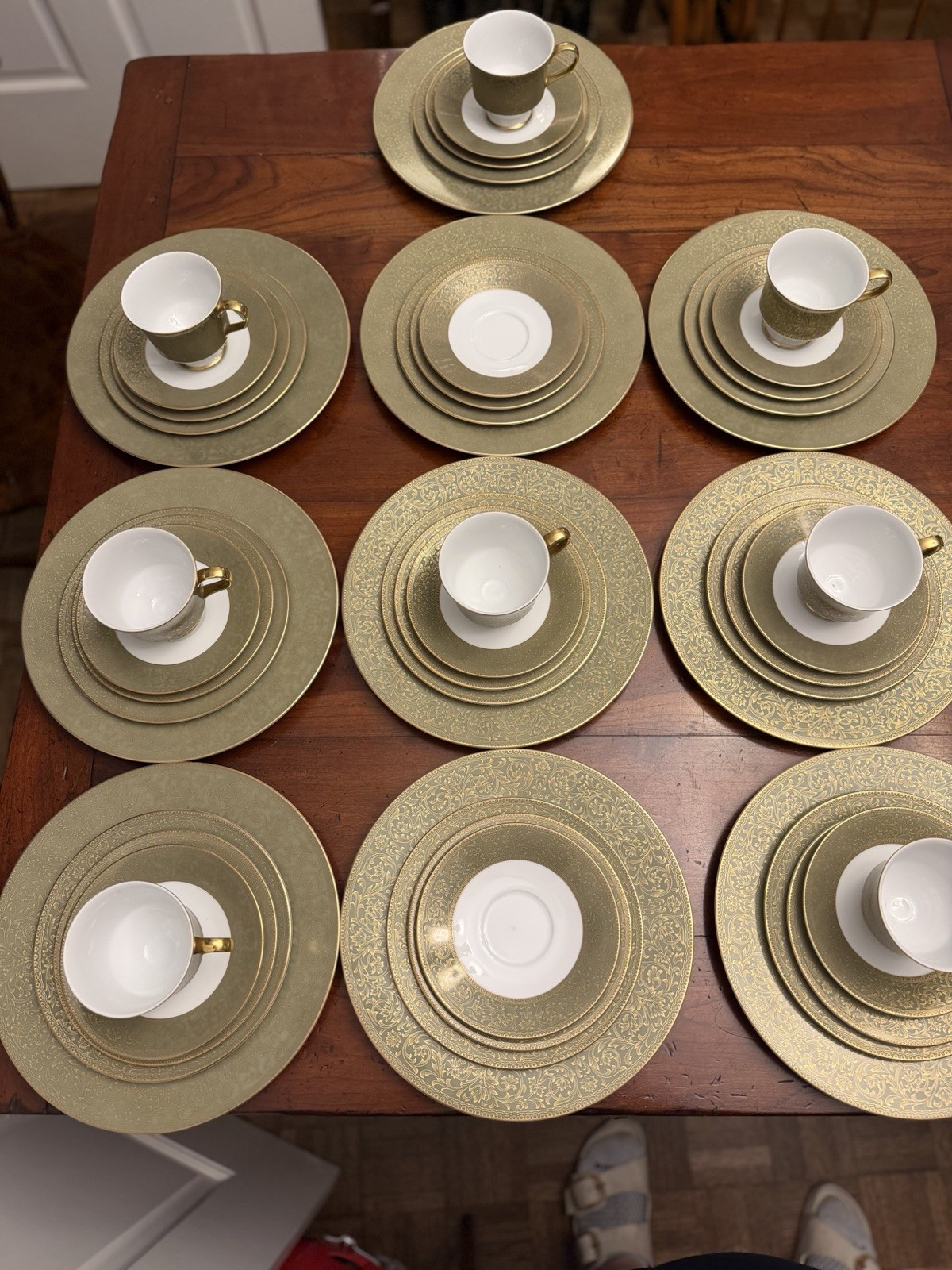 Complete 50-Pc Service for 10 Vintage Sango Japan Versailles (#3642) Fine China