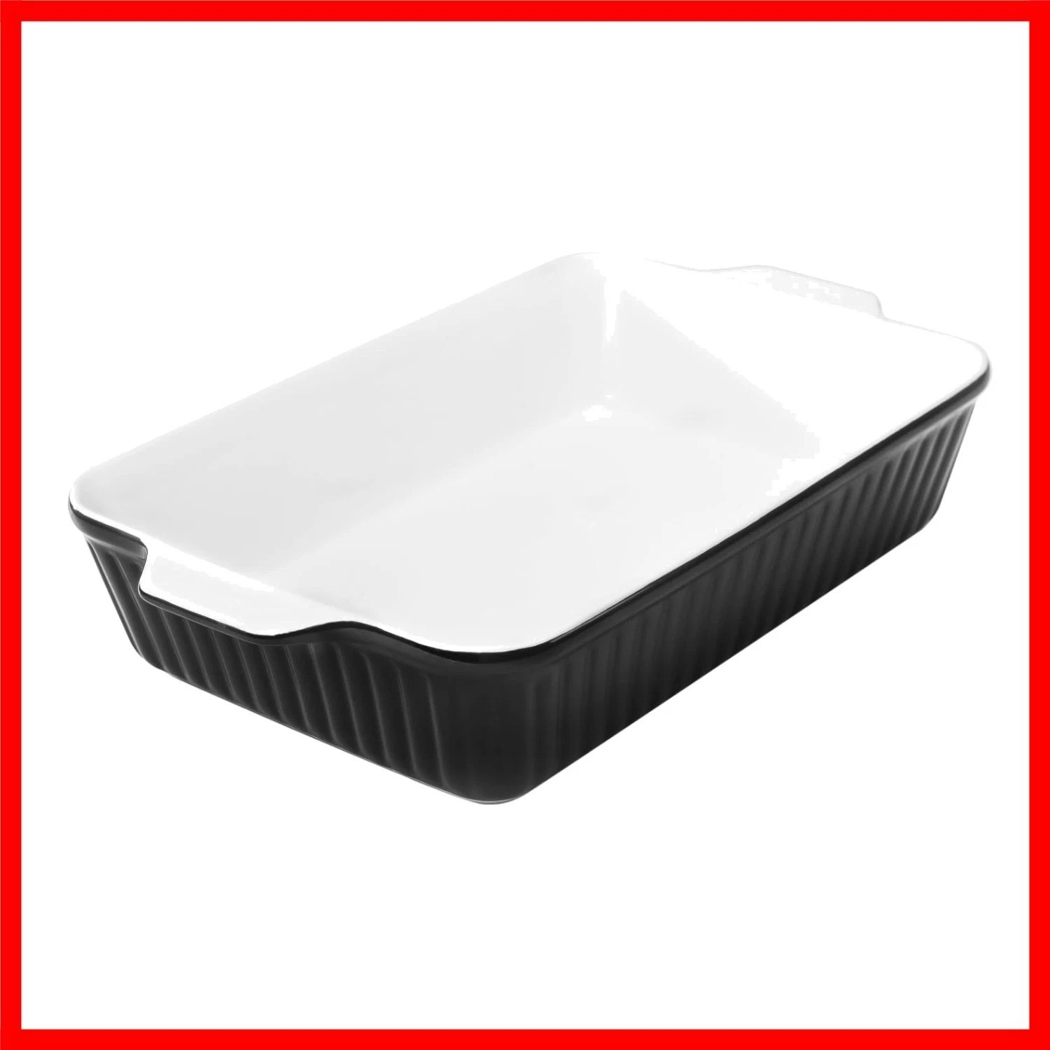 9×13 Ceramic Bakeware – Large Deep Lasagna Pan with Handles