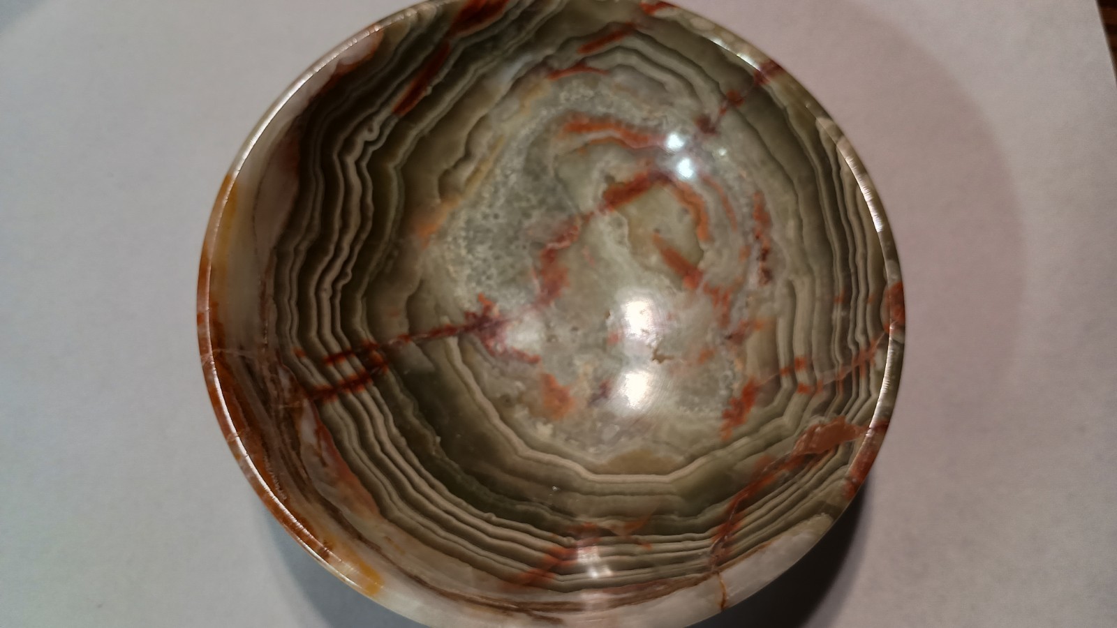 Green Onyx Bowl 5 in