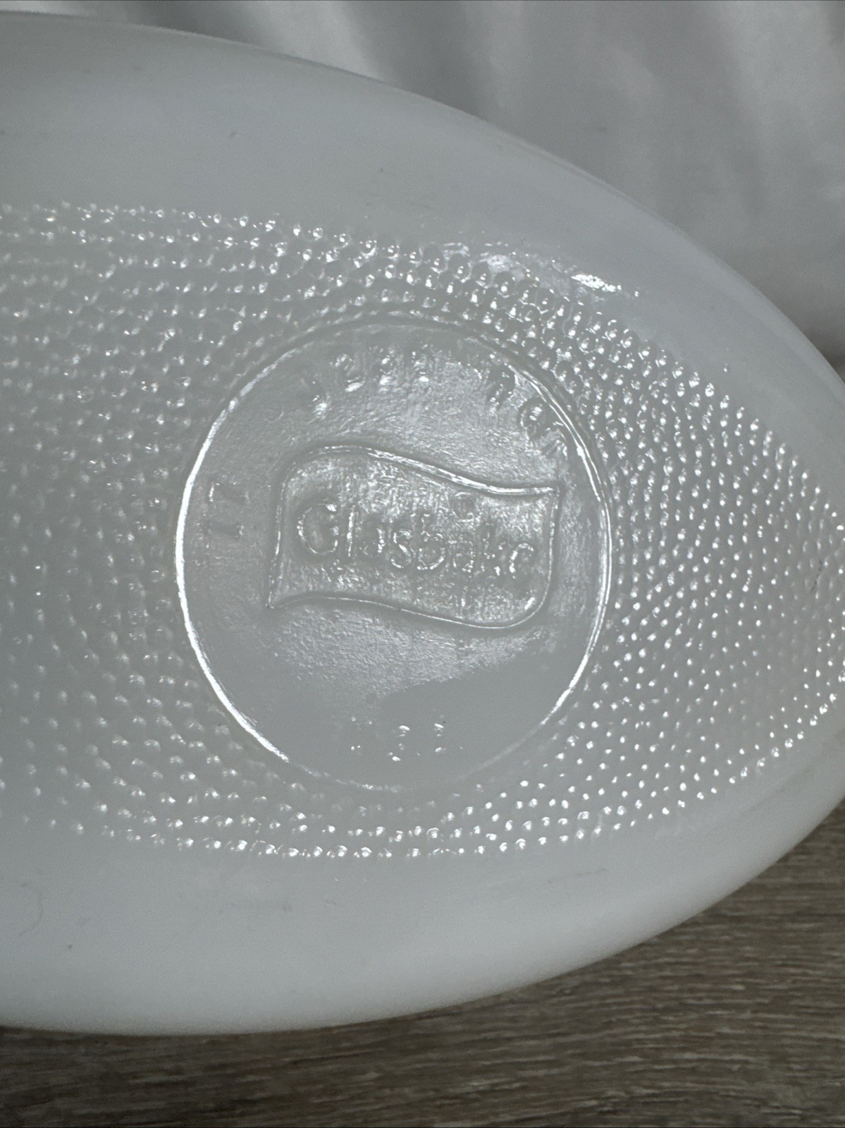 Vintage Glasbake J235 1QT Casserole Dish Green Daisy Milk Glass Oval with Lid