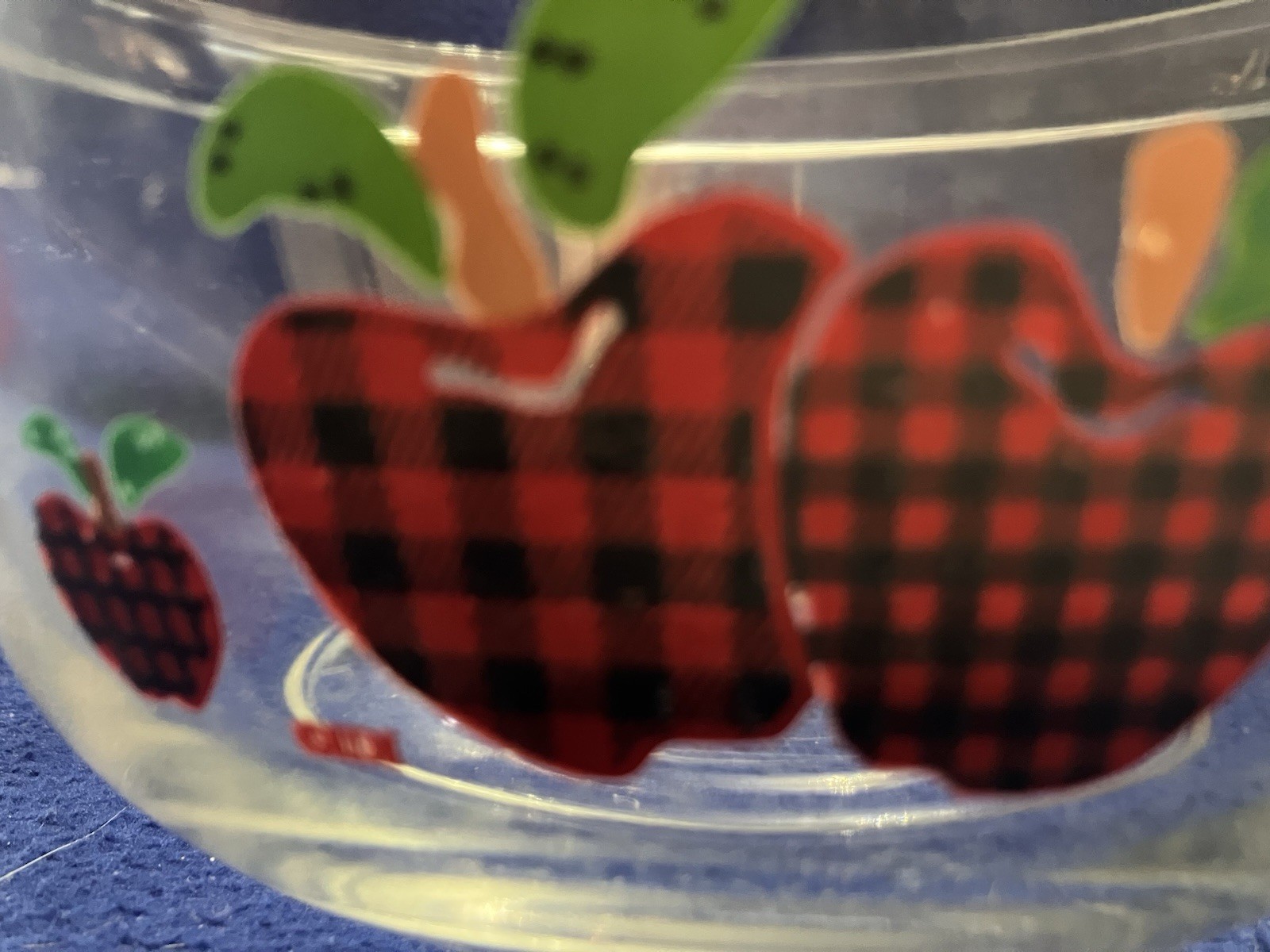 Vintage Anchor Hocking Red & Black Buffalo Plaid 2.5 qt Mixing Bowl, 1980s