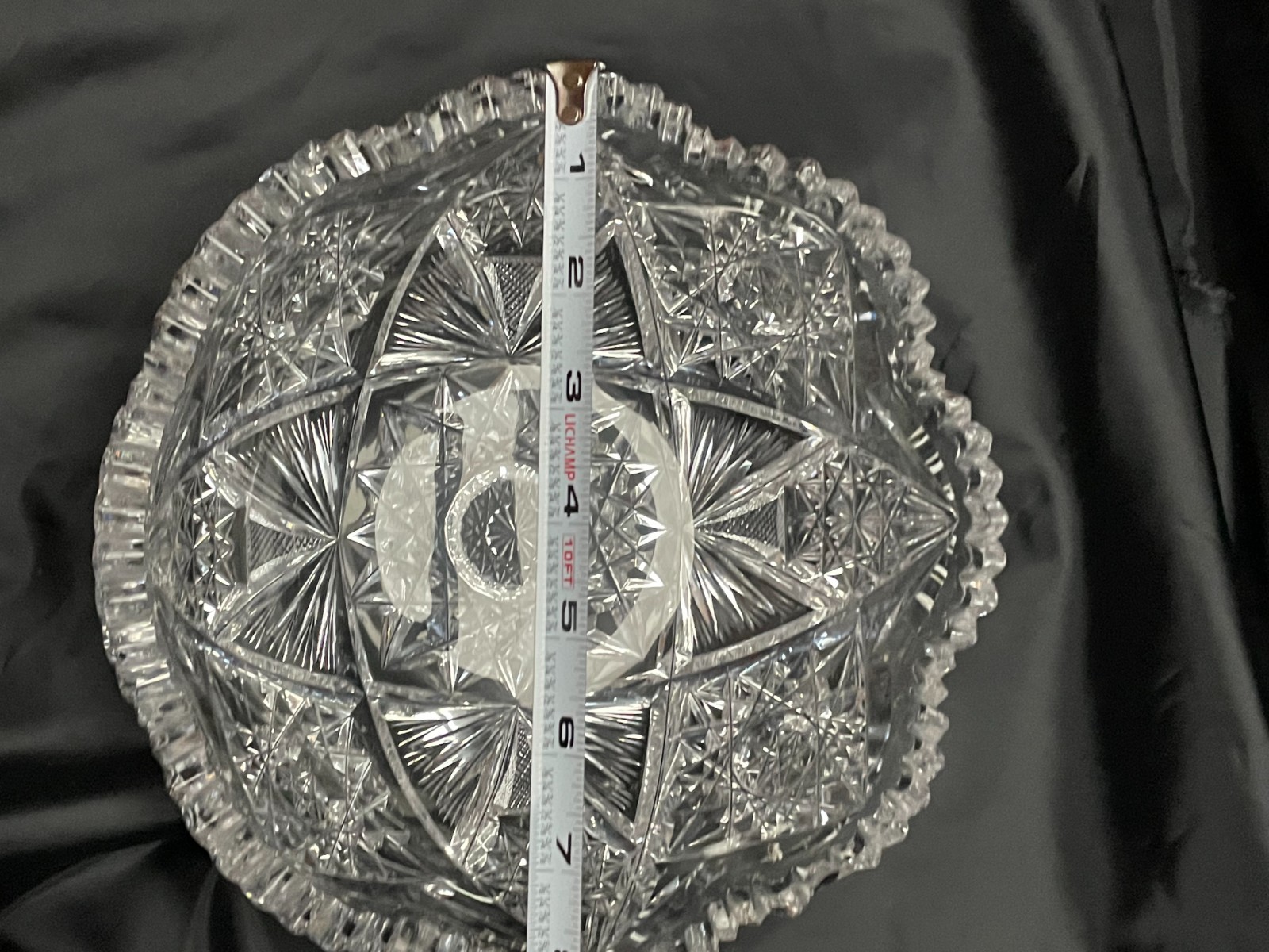 Ultra Clear 8″ American Brilliant (ABP) Cut Glass/Crystal Fruit Bowl