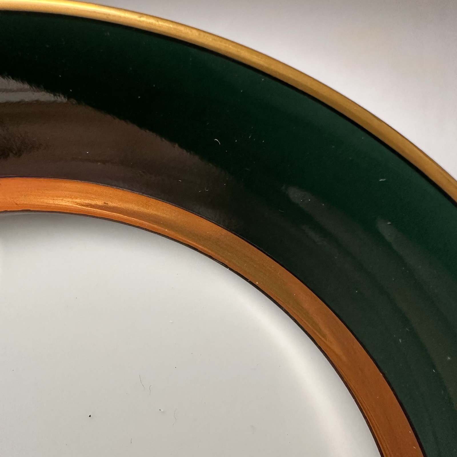 Fitz and Floyd Renaissance Set of 4 Fruit Bowls Dark Green Porcelain 1978 5.5″