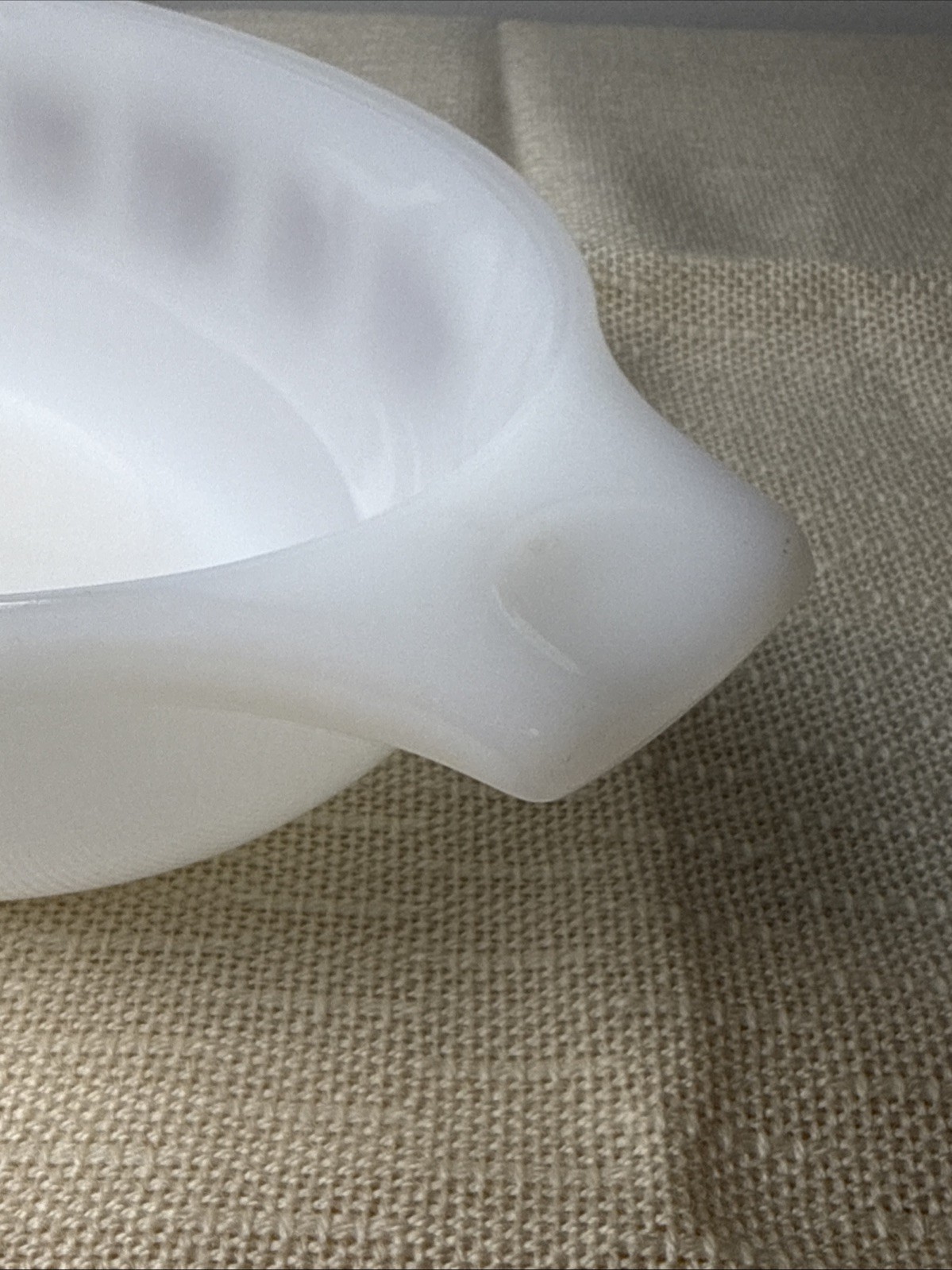 Vintage Glasbake Milk Glass Oval Casserole Dish 1 qt Early American Kitchen