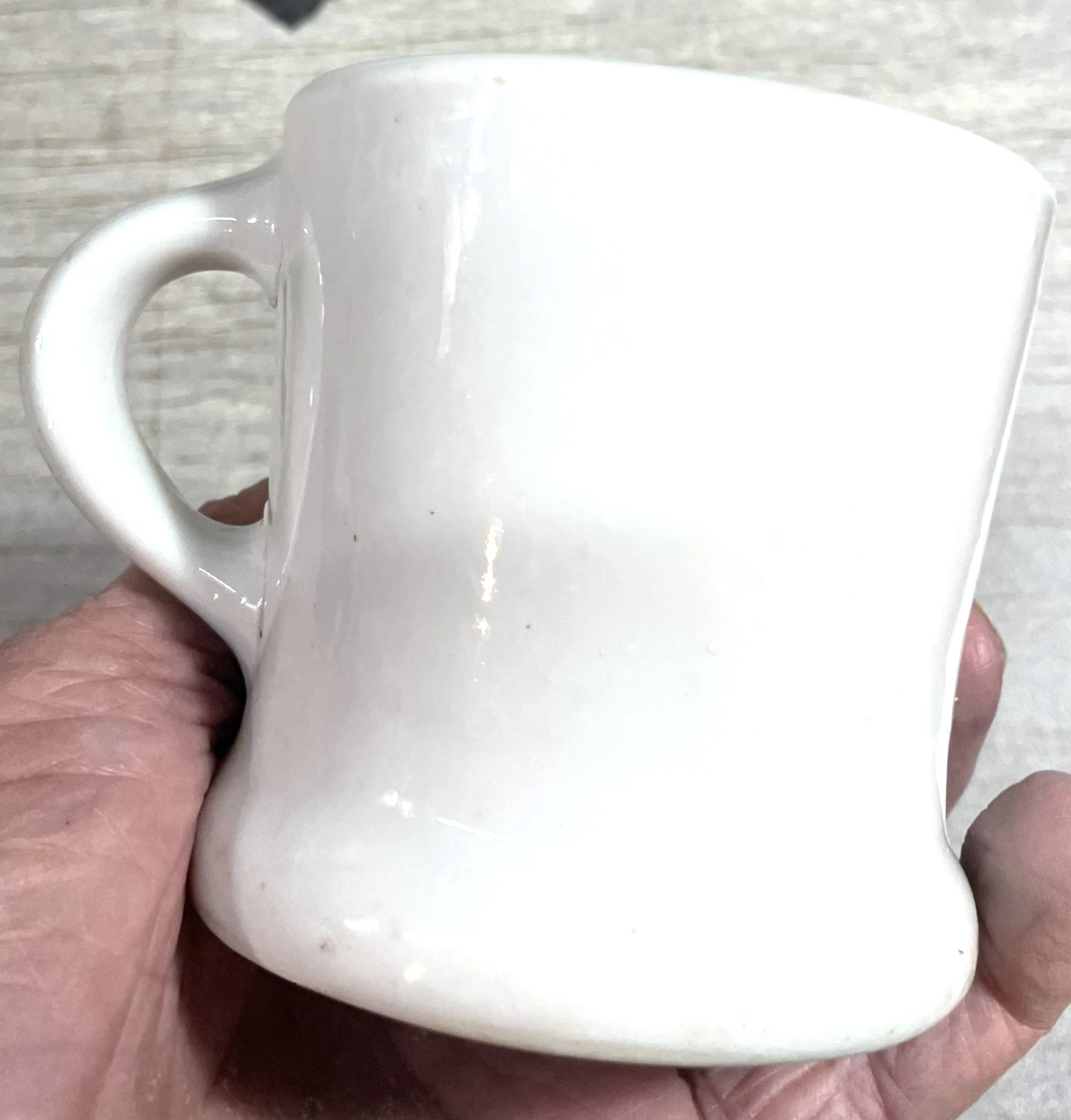 Coffee Mug White Ivory Vintage Early HALL Heavy Restaurant Ware