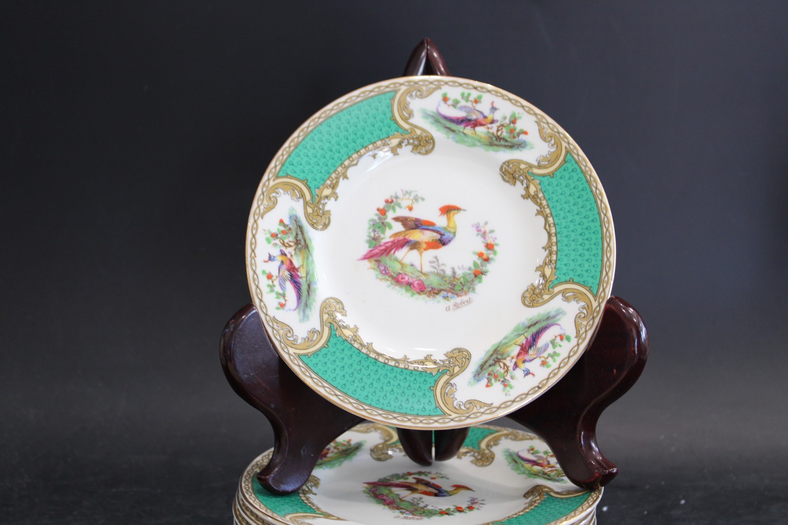 Myott Staffordshire Chelsea Bird 12 Bread Plates 6 3/8 (2 Crazing)