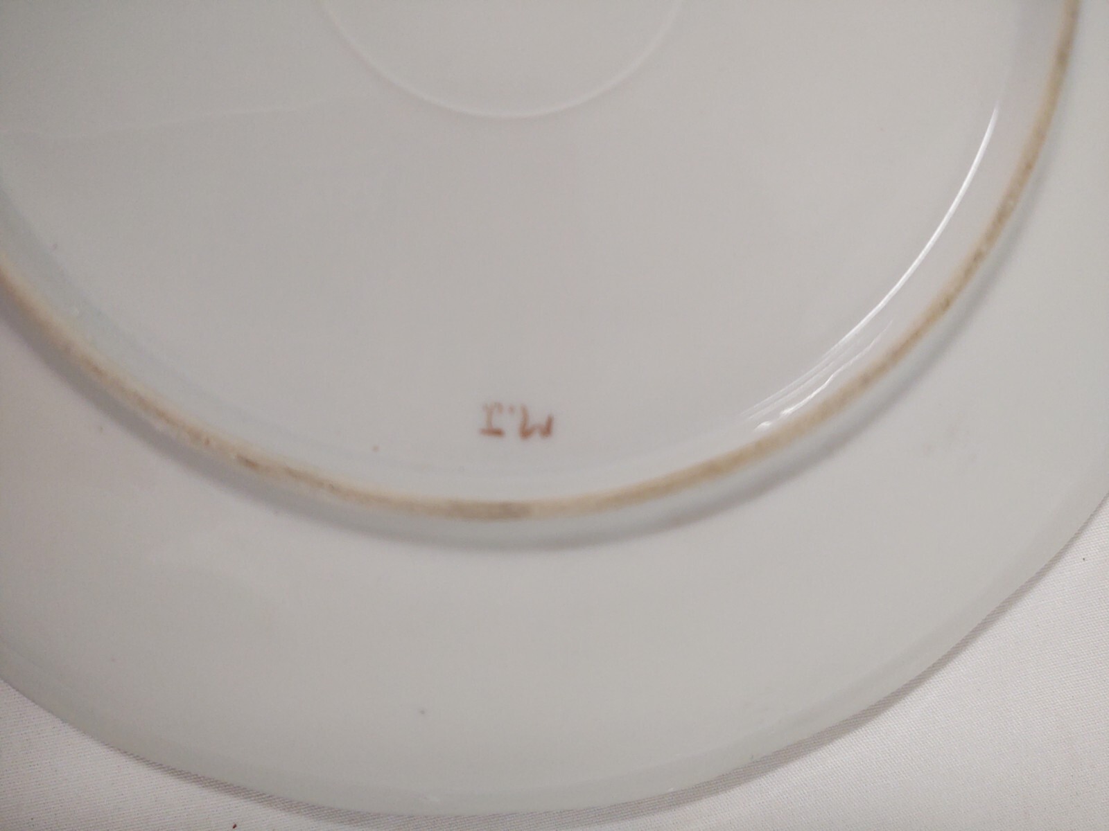 Vintage China Luncheon Plate Fruit And Leaves With Cup Ring