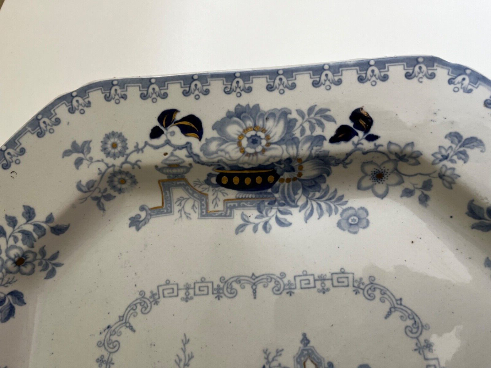Gorgeous Antique – Nankin Jar Ironstone Platter – Staffordshire, England – 20.5”