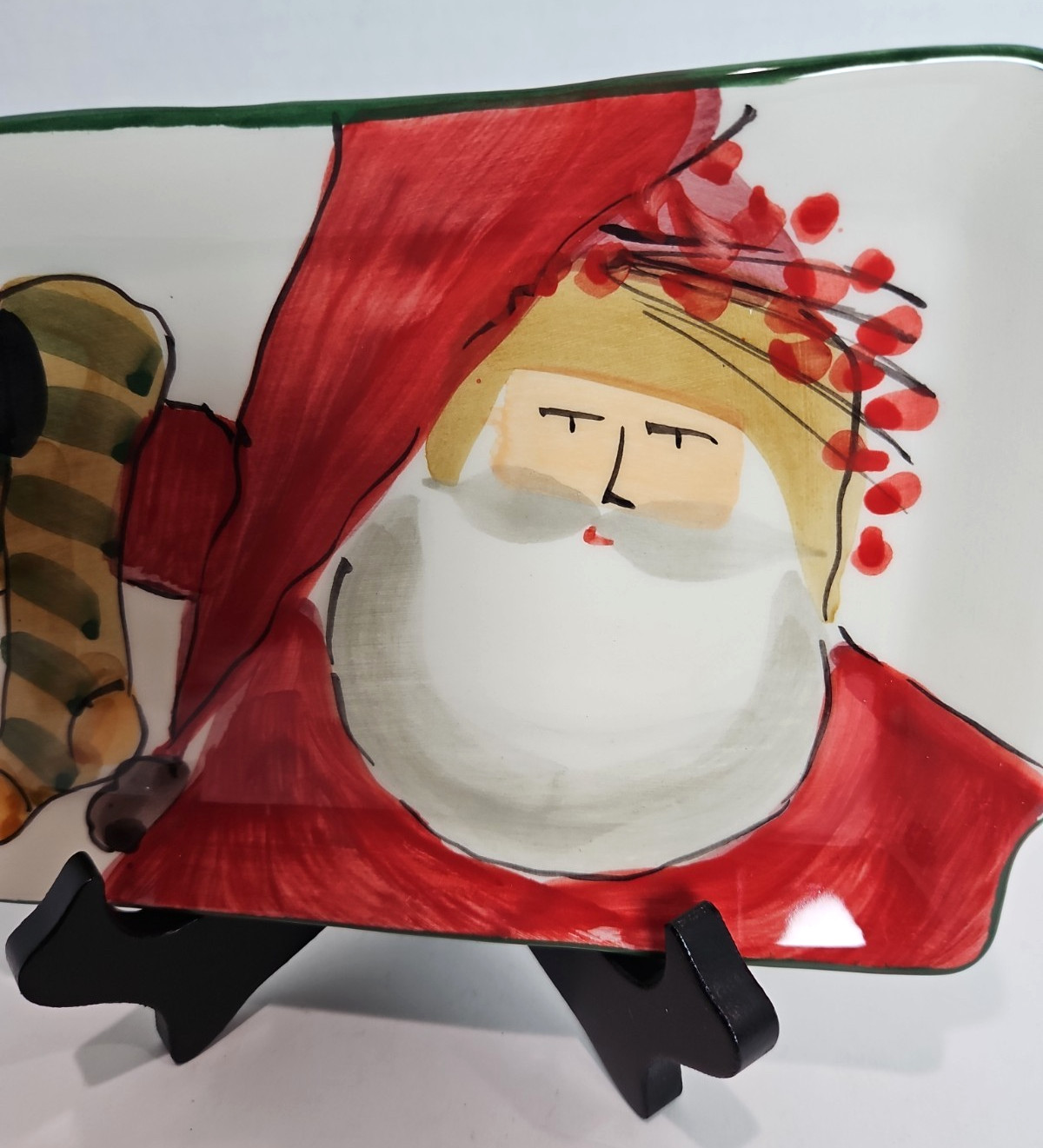 Vietri Old St Nick Small Rectangular 8.5″ x 5.5″ Plate/Tray Osn-7818 ITALY