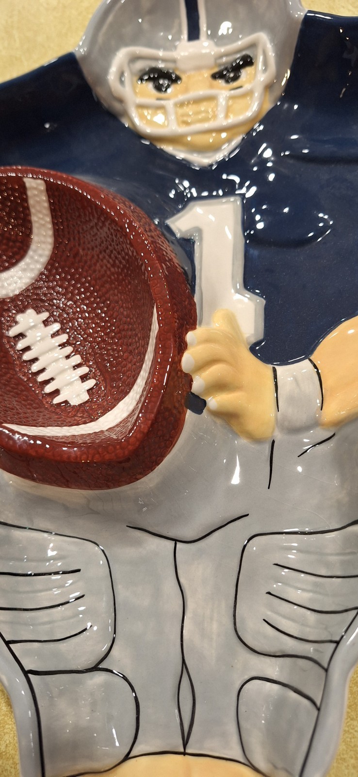 Dallas Cowboys Vintage Party Tray Chips&dips Serving Platter Sports Memorabilia