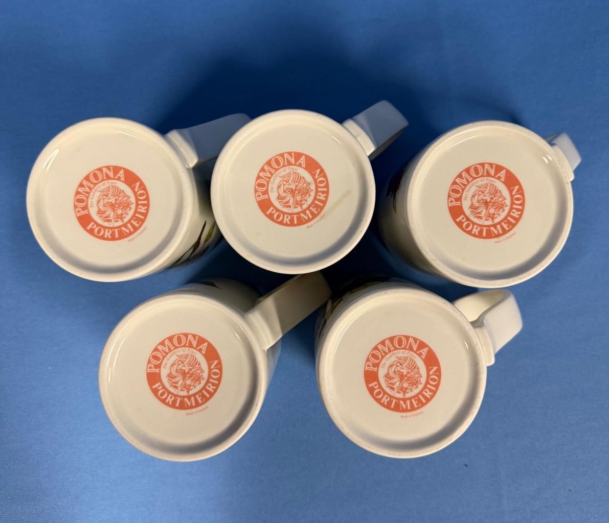 Lot of 5 Portmeirion Pomona Goddess of Fruit Coffee Mugs Cups – All Different