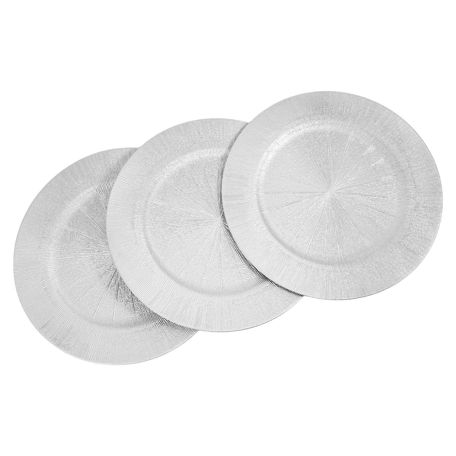 100 Pieces PP Charger Plates 33cm Charger Plates Set Party Round Charger Plates