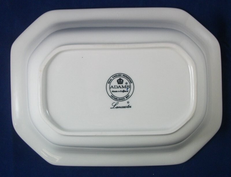 Adams Lancaster Hexagon Oval Vegetable Bowl 9 1/2 Inch Length