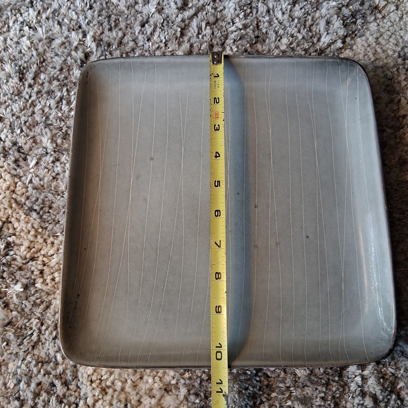 Project 62 Solene Blue-Gray Stoneware Set Of 2 Square Dinner Plates 10 3/8”