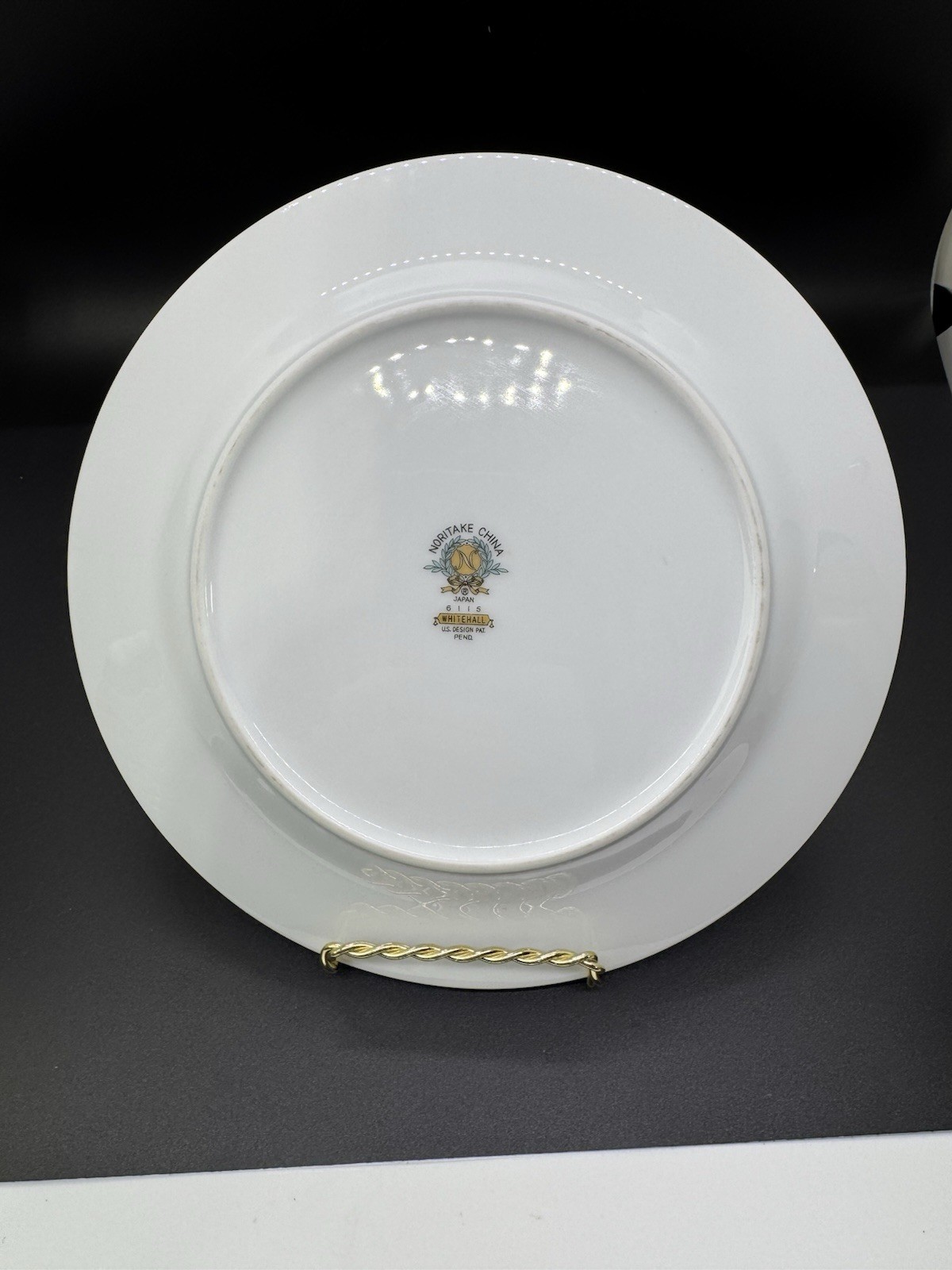 Vintage Noritake Whitehall 6115 Dinner Plates Platinum Trim