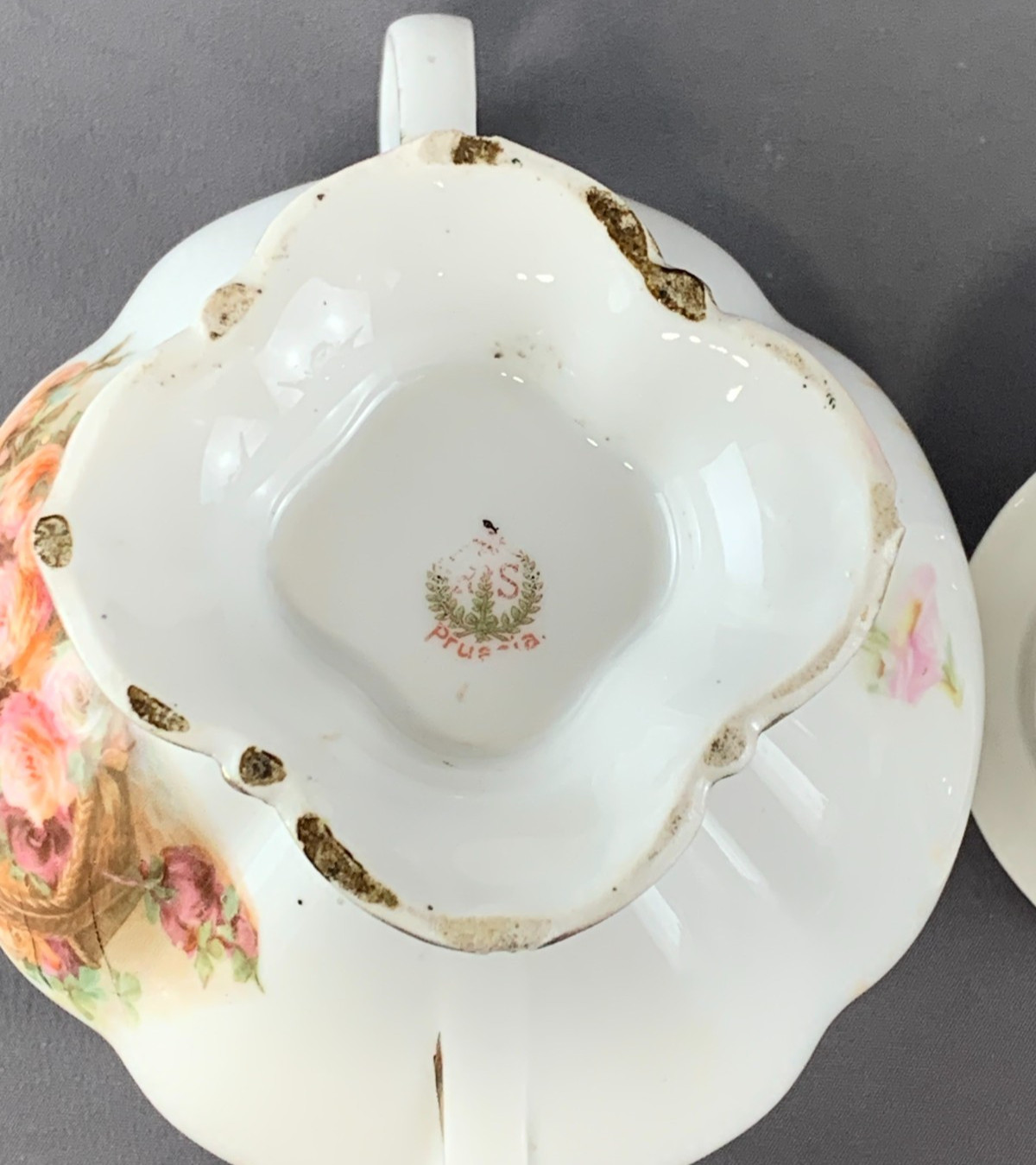 Antique RS Prussia Porcelain Lot of 4 – Creamers, Open Sugar and Covered Sugar