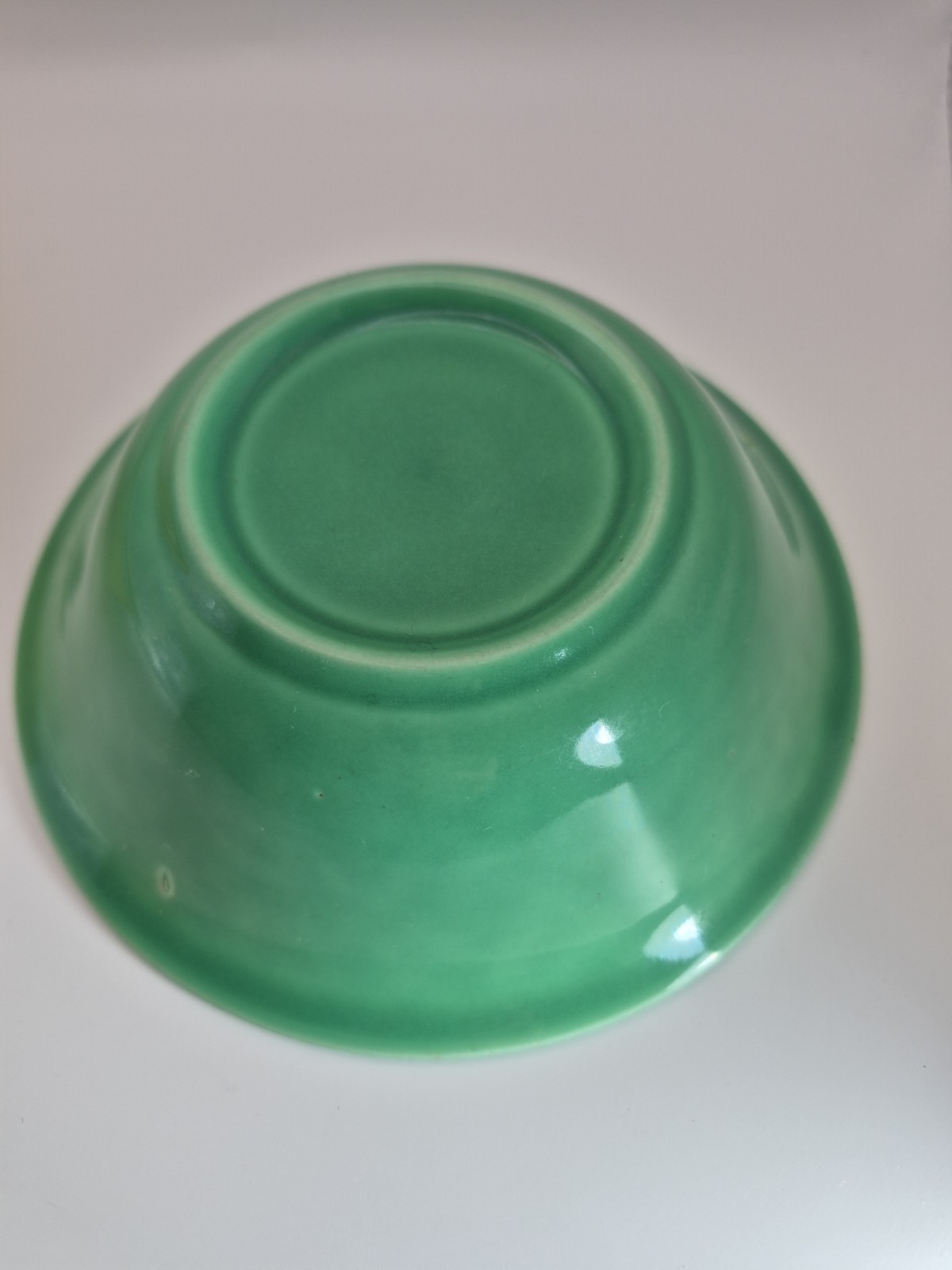 4 Vintage Ceramic Primary Stoneware Bowls Unmarked ~Cobalt Blue ~Green ~Yellow
