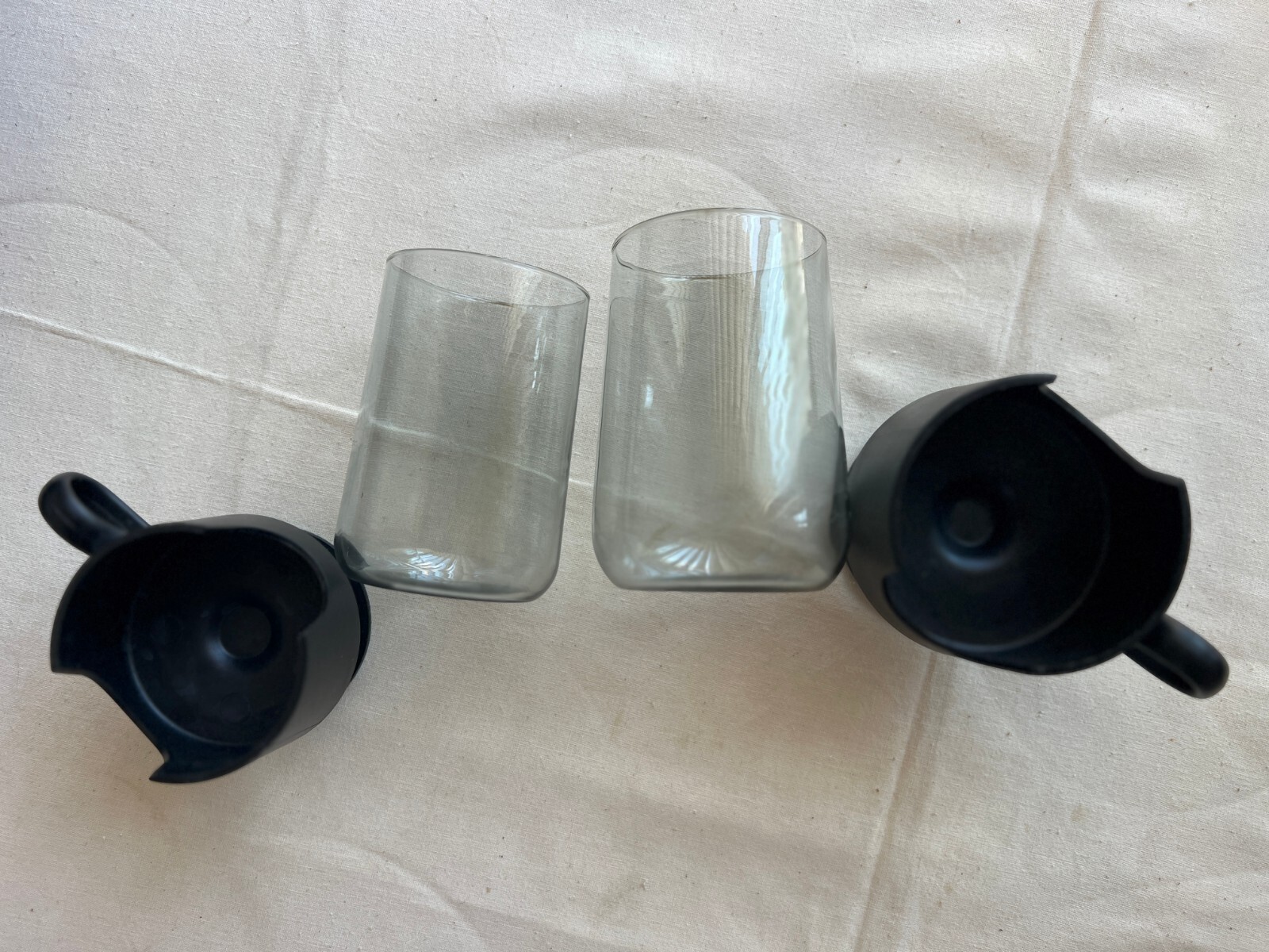 Vintage MCM Glas-Snap by Corning 8oz & 12 oz Glass Pedestal Mugs *Pick Pieces*