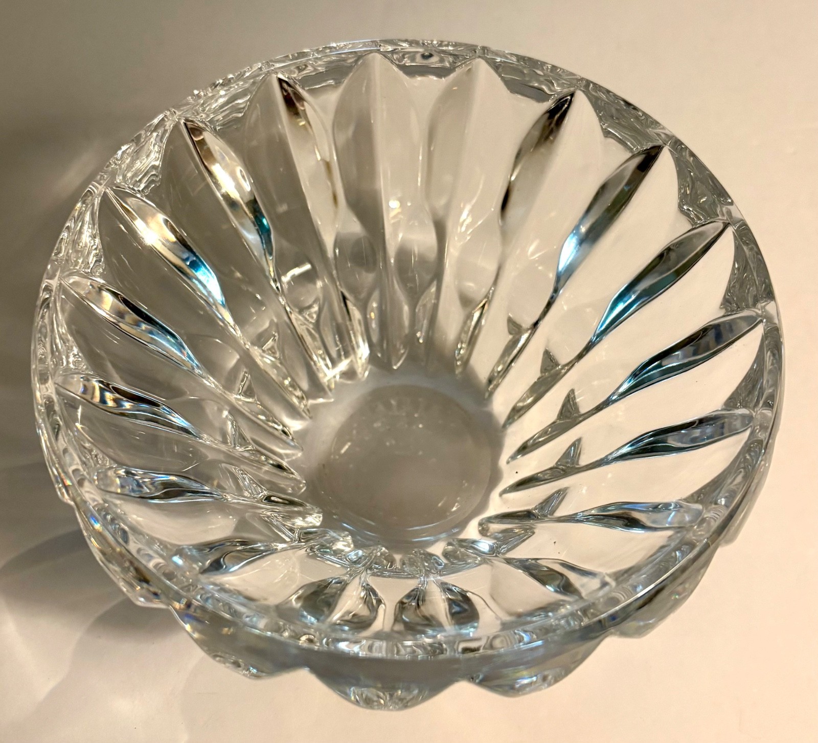 Mikasa 5″ Lead Crystal Bowl Thick Scalloped Glass Beautiful!