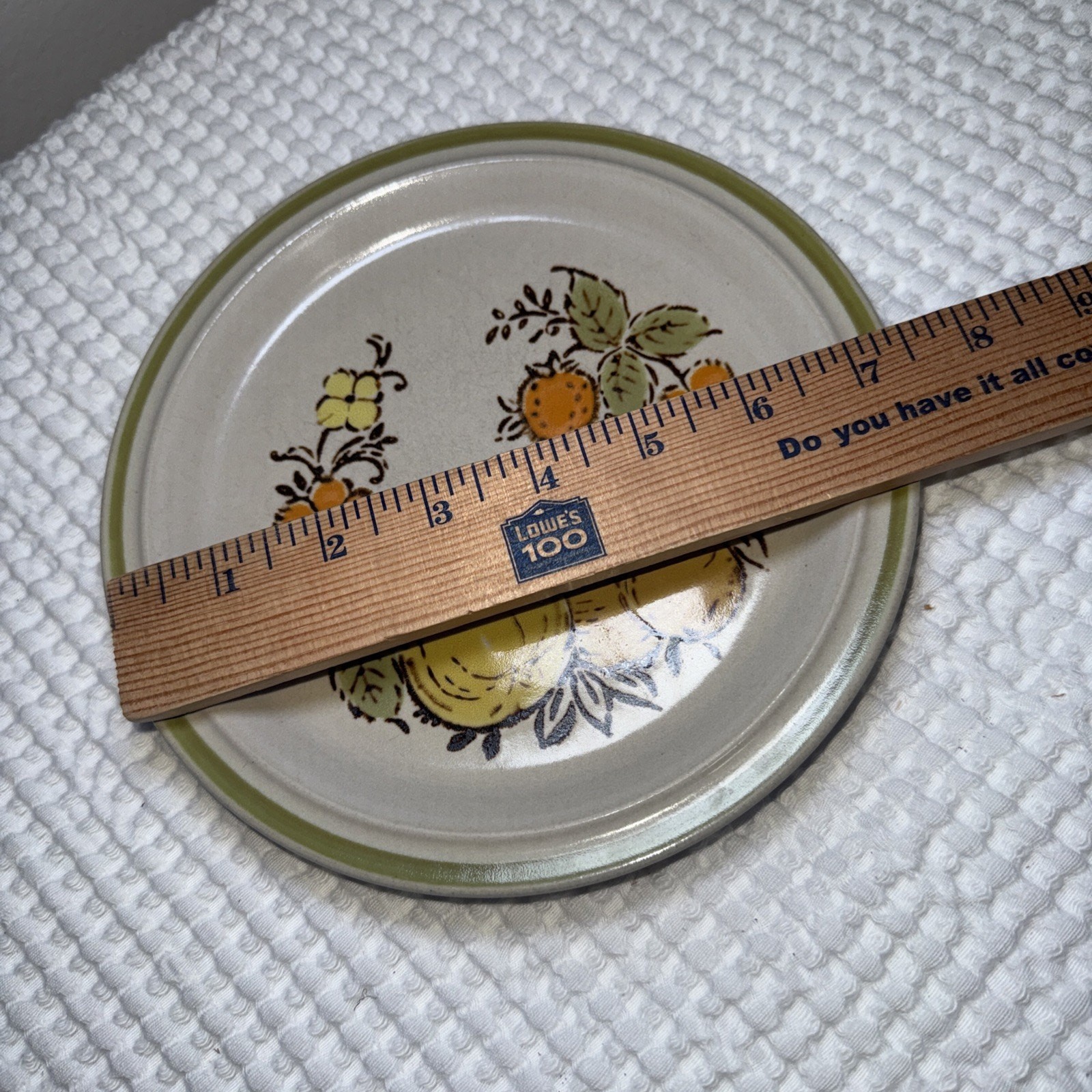 Vtg Harvest Collection Valley Fruits Plate Hand Painted Japan Stoneware 7.5”
