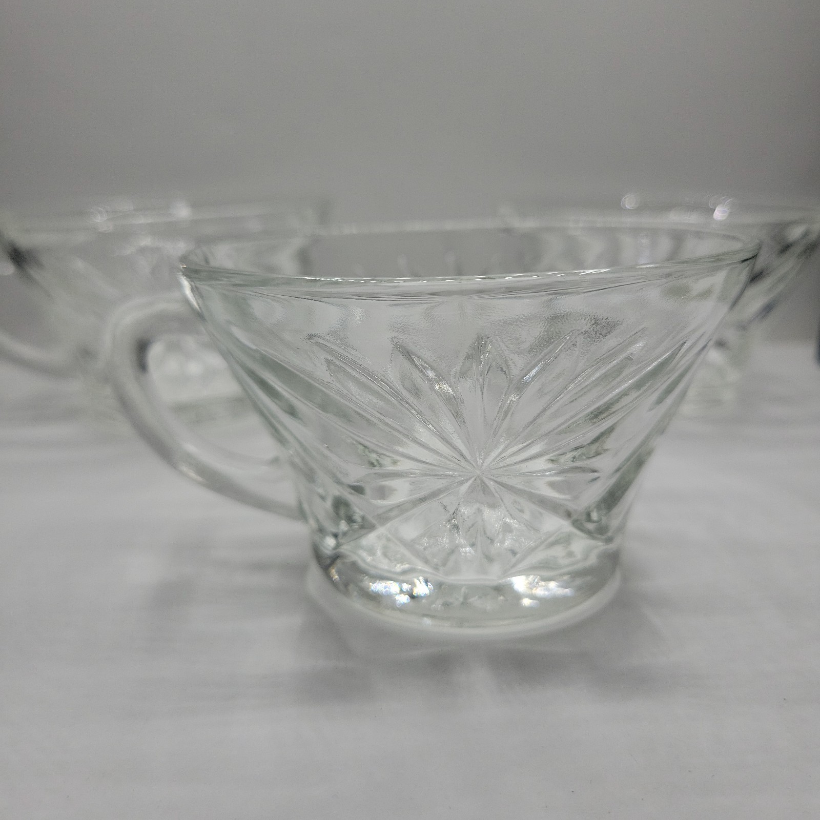 Vintage Glass Punch Bowl & 12 Cups Set
